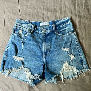 Abercrombie and Fitch Curve Love Mom Short - Denim Short